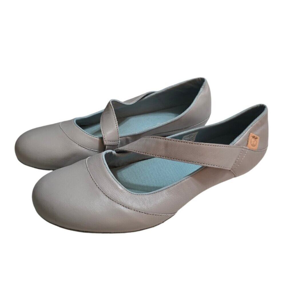 Merrell Paloma Gray Leather Mary Jane Flats Women's 9.5 Comfort Walking Shoes